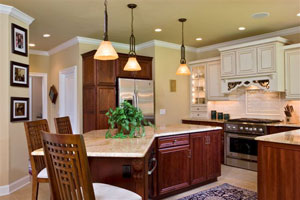Kitchen cabinet, counter & sink